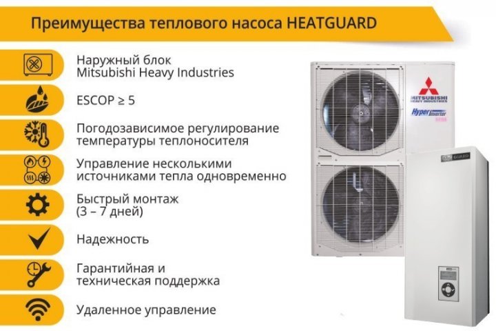 Тепловий насос повітря-вода Mitsubishi Heavy HeatGuard 40NX(Y)(W)