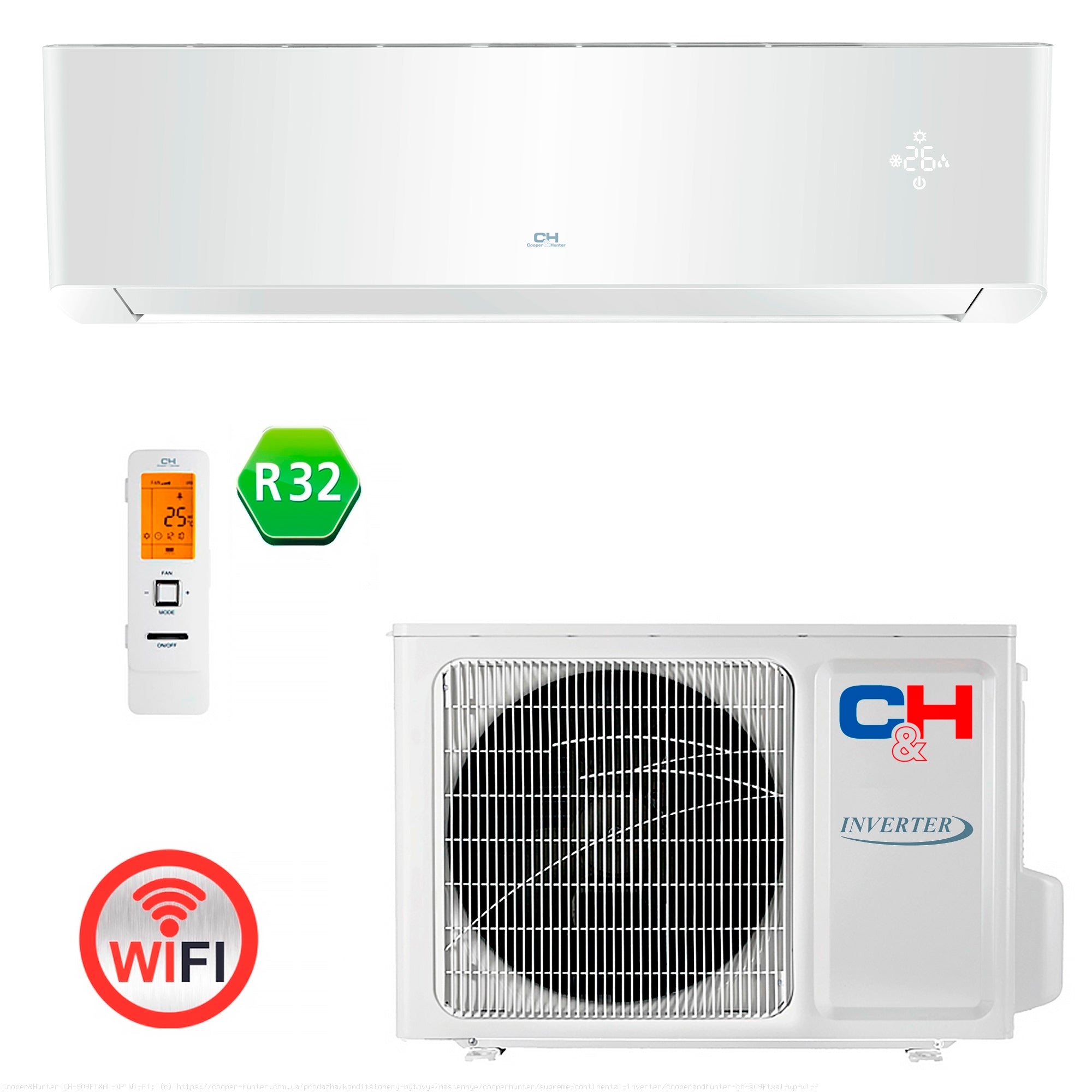 Кондиціонер  Cooper&Hunter CH-S09FTXAL-WP Wi-Fi