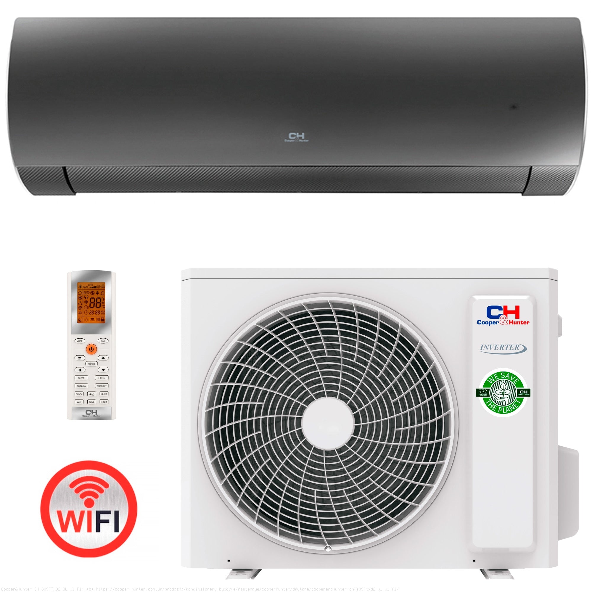 Кондиціонер  Cooper&Hunter CH-S12FTXD2-BL Wi-Fi