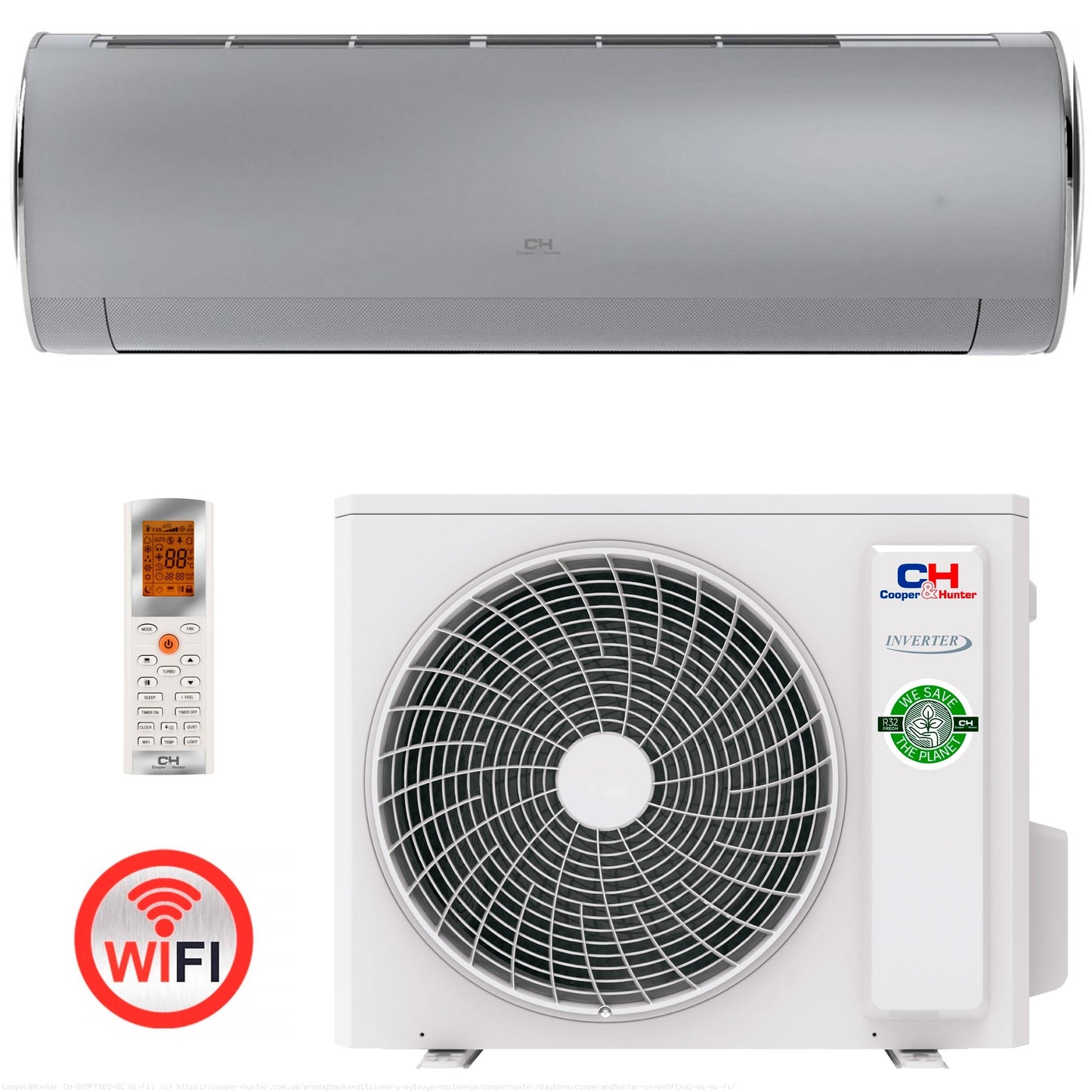 Кондиціонер  Cooper&Hunter CH-S09FTXD2-BL Wi-Fi