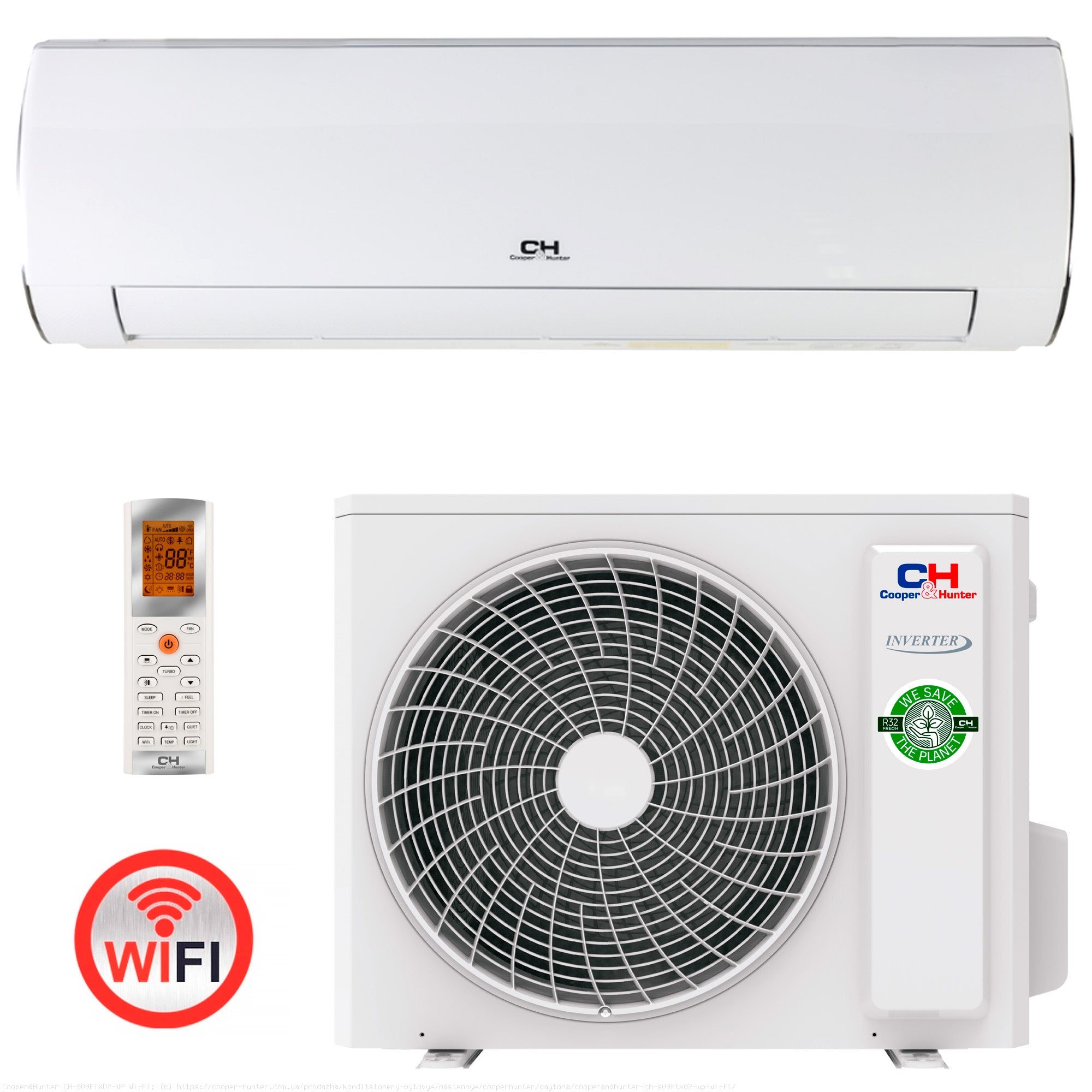 Кондиціонер Cooper&Hunter CH-S12FTXD2-WP Wi-Fi