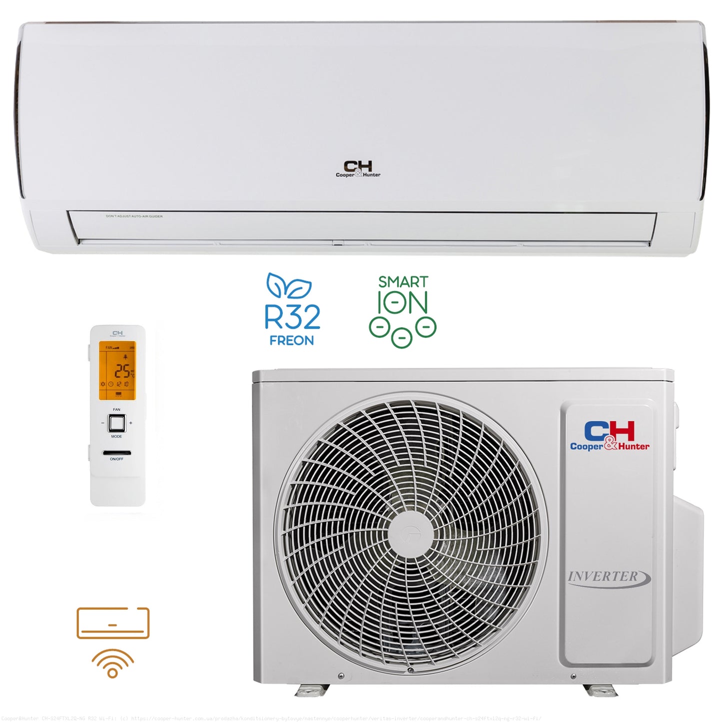 Кондиціонер Cooper&Hunter CH-S24FTXQ2-NG R32 Wi-Fi